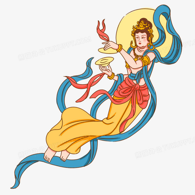 手绘卡通敦煌飞天仙女素材 基础软件服务指南